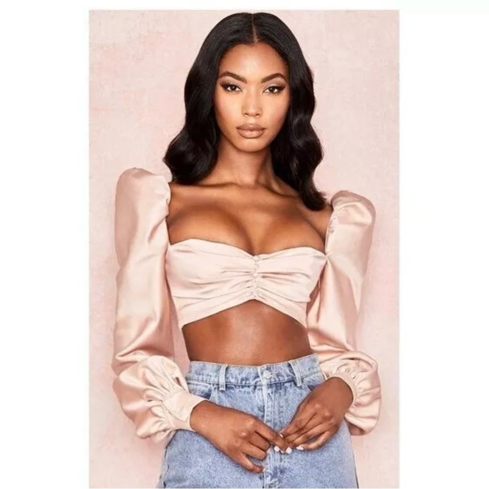 Elegant Women's Pink Crop Top